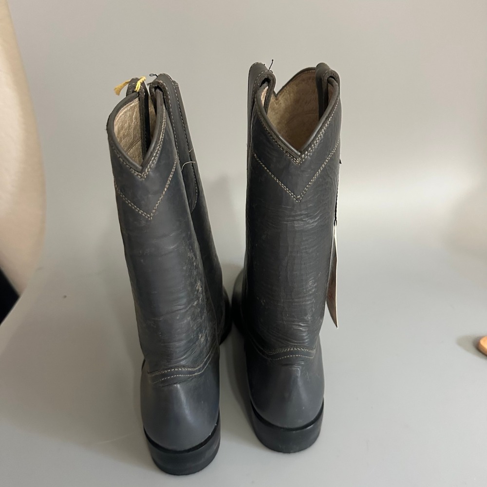 Tony Lama George Strait Collection Grey Leather Roper Western Boots Womens‎ 6.5B - Picture 4 of 6